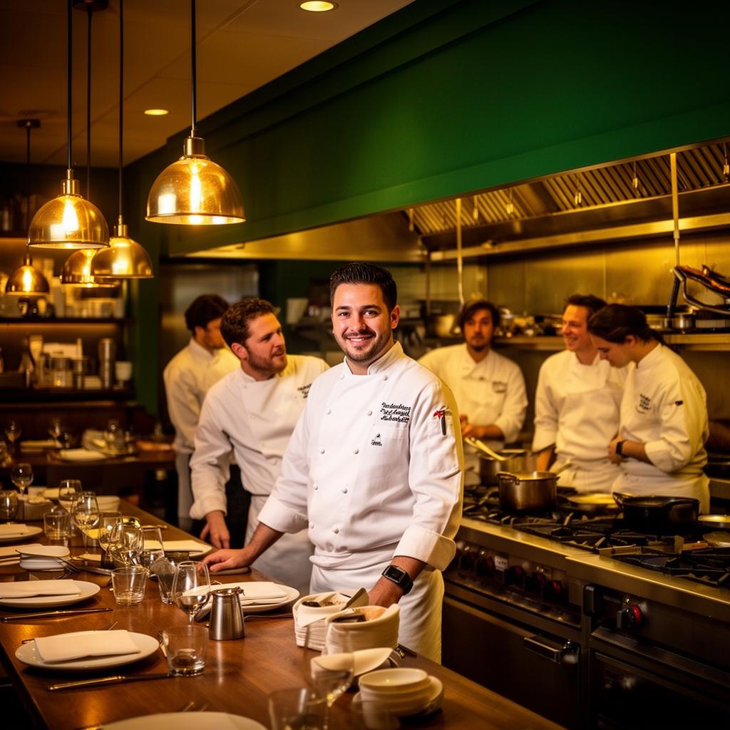 The Mango & Rye kitchen team at the pass